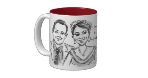 Caricature on Mug for Birthday Party